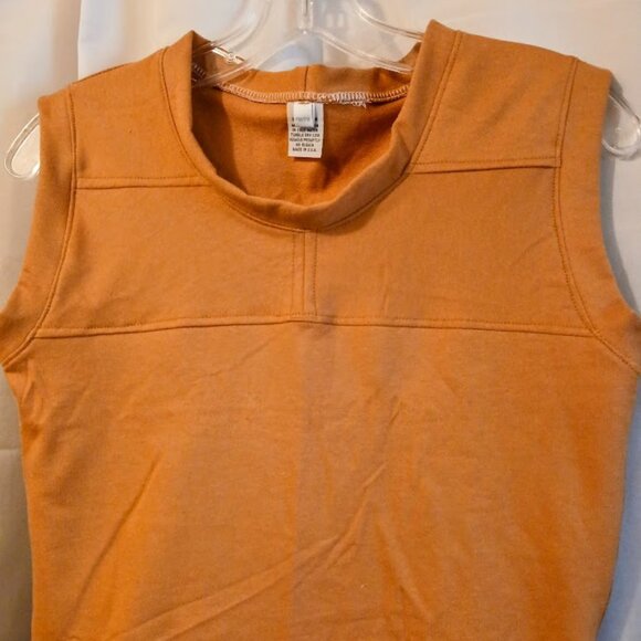 New Rust Orange Crew neck Tank top womens PM Classic fit 100% Cotton t-shirt - Picture 3 of 8